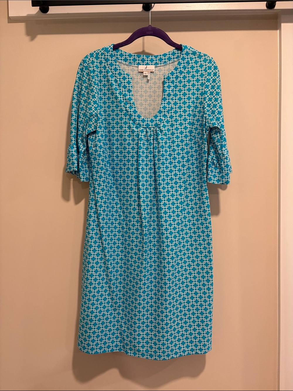 Jude Connally Turquoise Patterned Women’s Dress